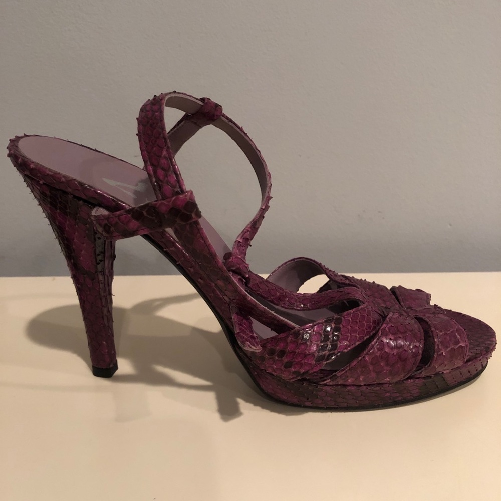 Goccia Strappy Snakeskin Heels- Made in Italy